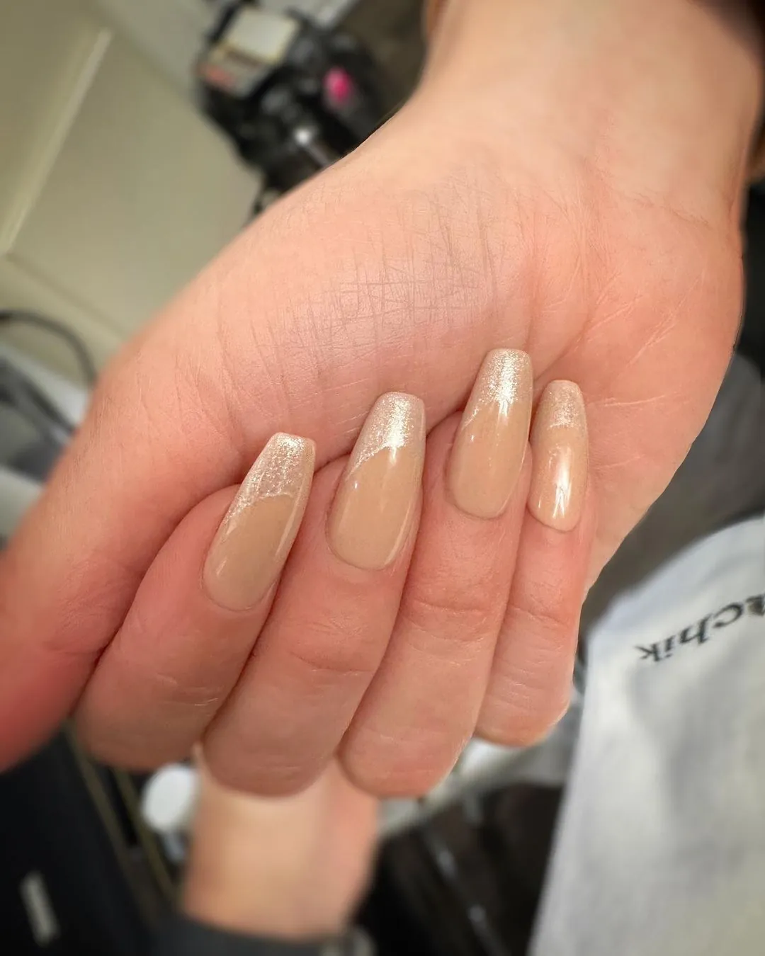 J. Lo's glittery French manicure